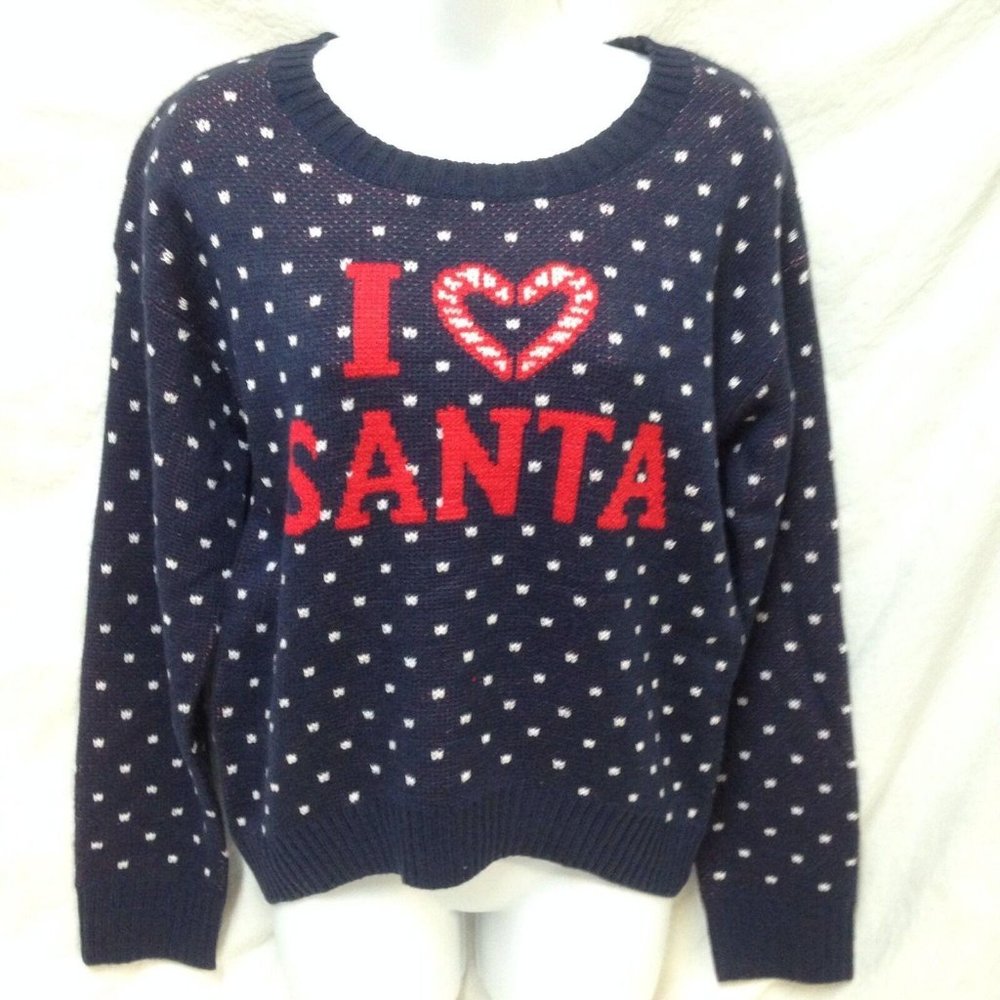 I Love Santa Christmas Sweater Bongo Junior Medium